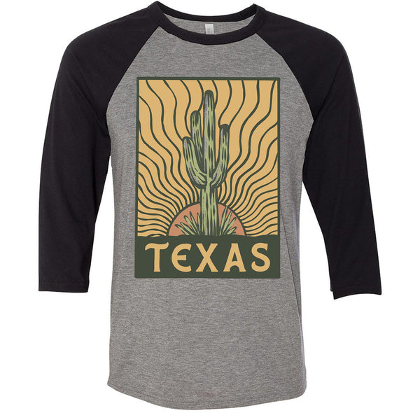 Desert Sunset TX Baseball Tee-CA LIMITED