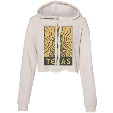 Desert Sunset TX Cropped Hoodie-CA LIMITED