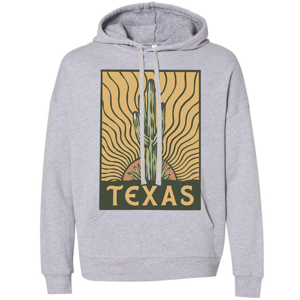 Desert Sunset TX Drop Shoulder Hoodie-CA LIMITED