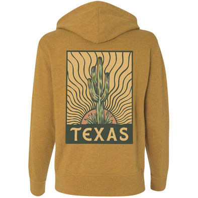 Desert Sunset TX Zipper Hoodie-CA LIMITED