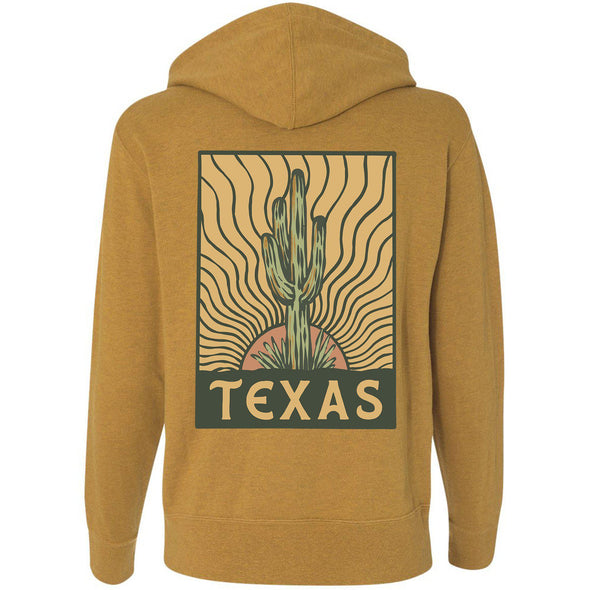 Desert Sunset TX Zipper Hoodie-CA LIMITED