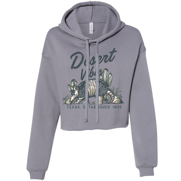 Desert Vibes Texas Cropped Hoodie-CA LIMITED