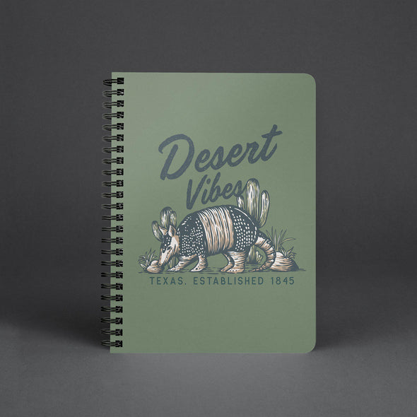 Desert Vibes Texas Military Green Notebook-CA LIMITED