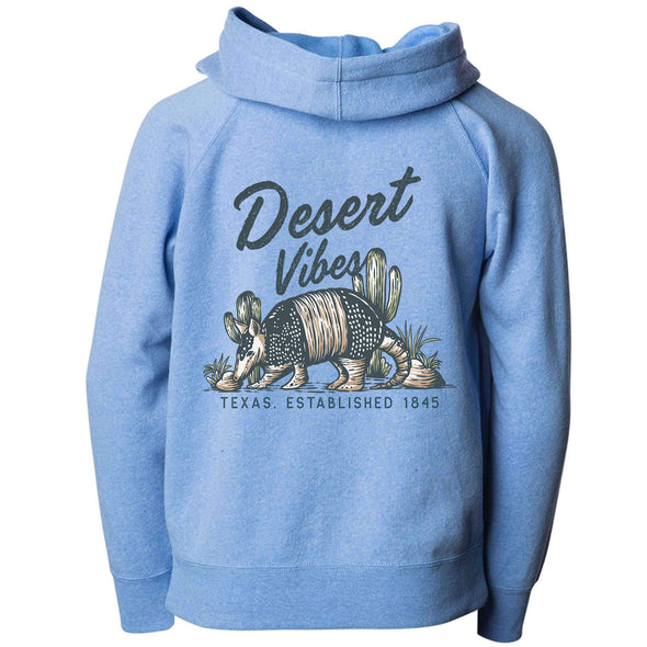 Desert Vibes Texas Raglan Youth Zip Up Hoodie-CA LIMITED