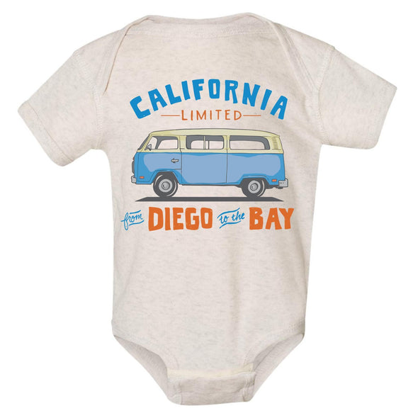 Diego To The Bay Baby Onesie-CA LIMITED