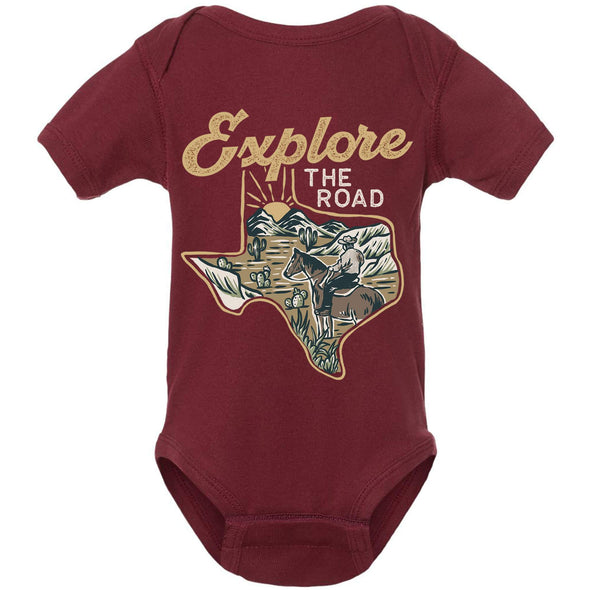 Explore the Road Texas Baby Onesie-CA LIMITED