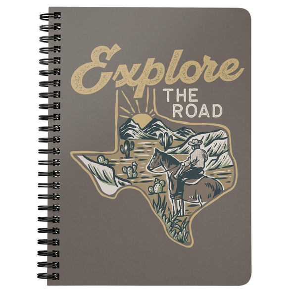 Explore the Road Texas Beige Grey Notebook-CA LIMITED