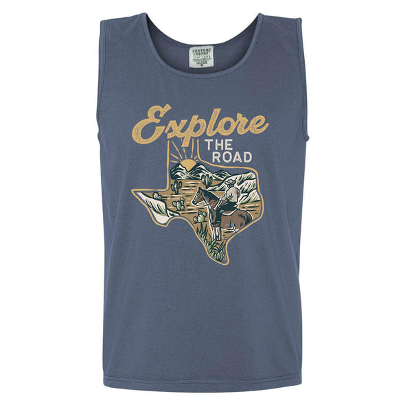 Explore the Road Texas Men's Tank-CA LIMITED