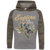 Explore the Road Texas Raglan Toddlers Hoodie-CA LIMITED