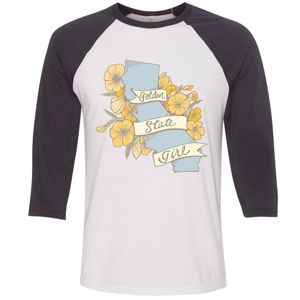 Golden State Girl Baseball Tee-CA LIMITED