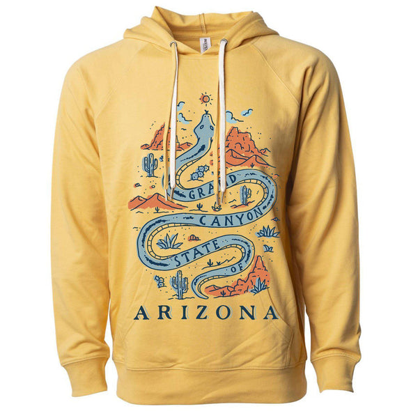 Grand Canyon Snake Arizona Raglan Hoodie-CA LIMITED