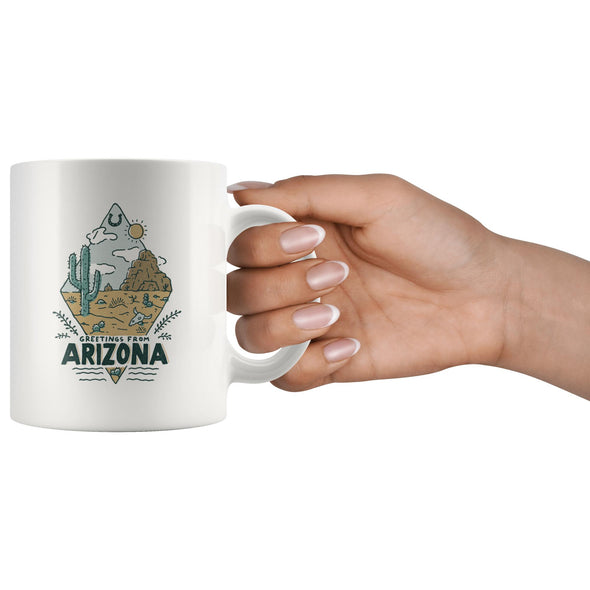 Greetings From Arizona Ceramic Mug-CA LIMITED