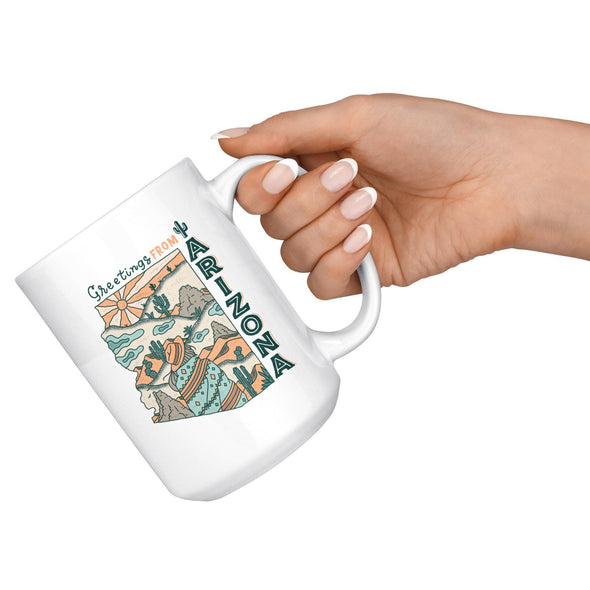 Greetings From Arizona Ceramic Mug-CA LIMITED