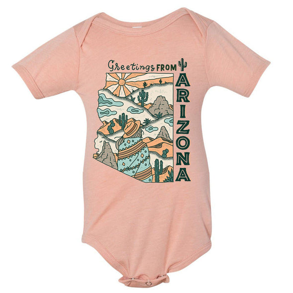 Greetings from Arizona Baby Onesie-CA LIMITED