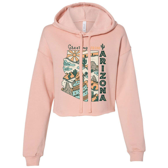 Greetings from Arizona Cropped Hoodie-CA LIMITED