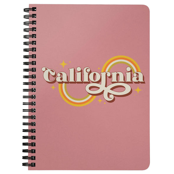 Groovy California Mauve Spiral Notebook-CA LIMITED