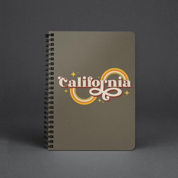 Groovy California Military Green Spiral Notebook-CA LIMITED