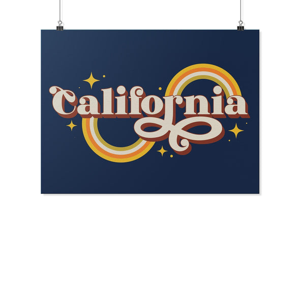 Groovy California Navy Poster-CA LIMITED