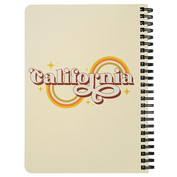 Groovy California Pale Yellow Spiral Notebook-CA LIMITED