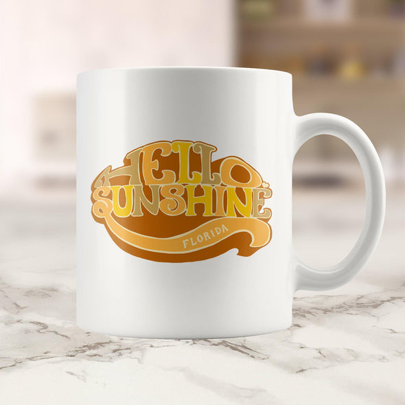 Hello Sunshine FL Yellow Ceramic Mug-CA LIMITED