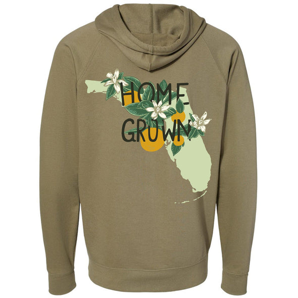 Home Grown FL Raglan Zipper Hoodie-CA LIMITED