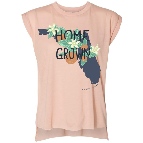 Home Grown FL Rolled Sleeve Tank-CA LIMITED