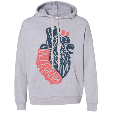 I Left My Heart In CA Drop Shoulder Hoodie-CA LIMITED