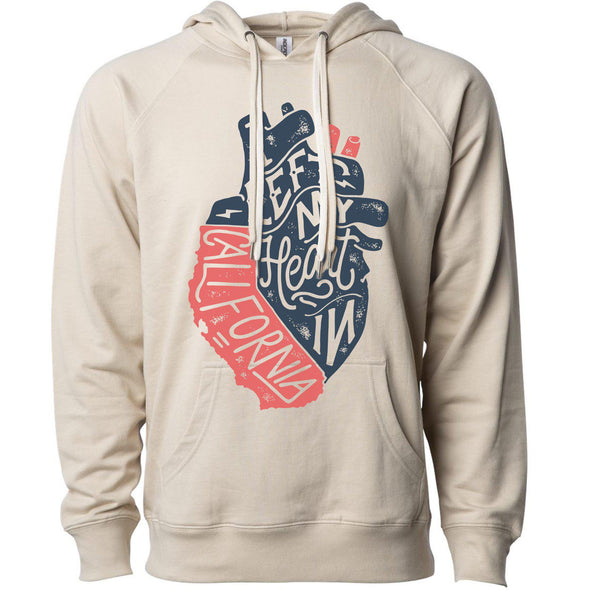 I Left My Heart In CA Raglan Hoodie-CA LIMITED