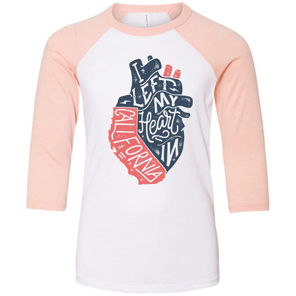 I Left My Heart In CA Youth Baseball Tee-CA LIMITED