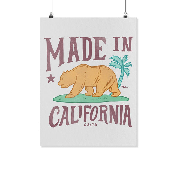 Made in California Grey Poster-CA LIMITED