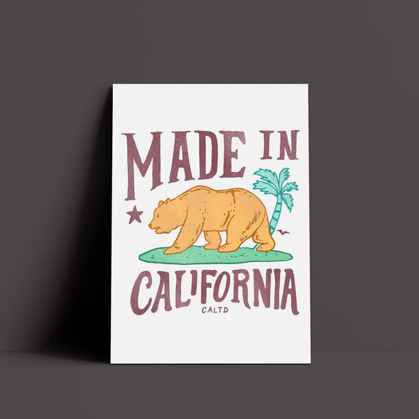 Made in California Grey Poster-CA LIMITED