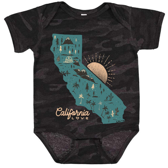 Map CA Love Baby Onesie-CA LIMITED