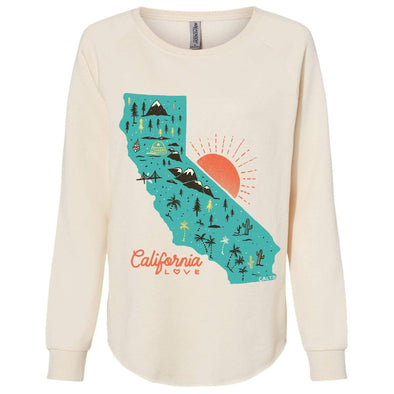 Map CA Love Crewneck Sweatshirt-CA LIMITED