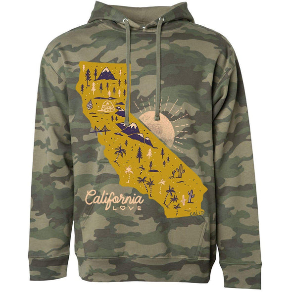 Map CA Love Hoodie-CA LIMITED