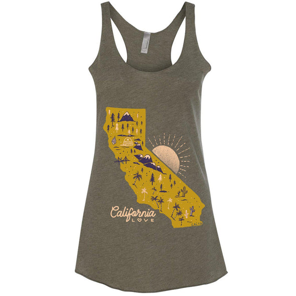 Map CA Love Racerback Tank-CA LIMITED