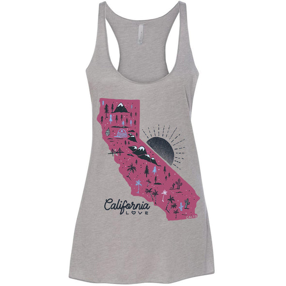 Map CA Love Racerback Tank-CA LIMITED