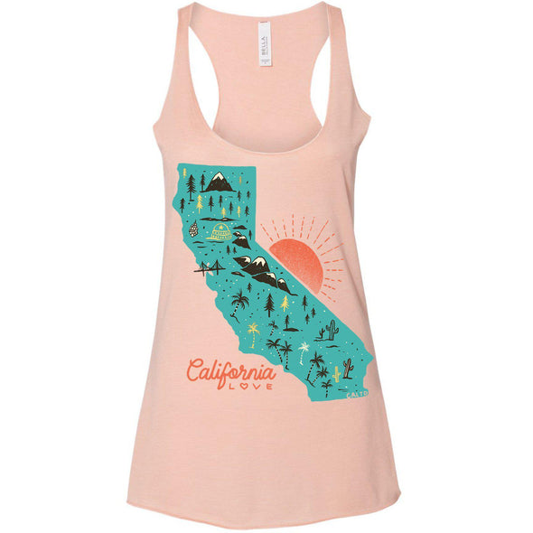 Map CA Love Racerback Tank-CA LIMITED