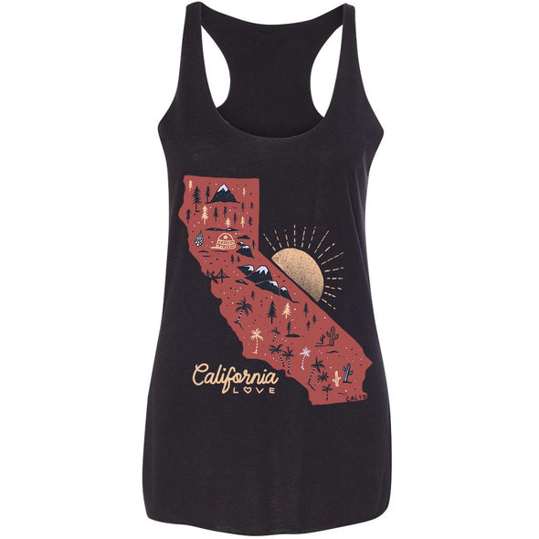 Map CA Love Racerback Tank-CA LIMITED