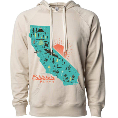 Map CA Love Raglan Hoodie-CA LIMITED