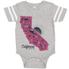 Map CA Love Stripes Baby Onesie-CA LIMITED