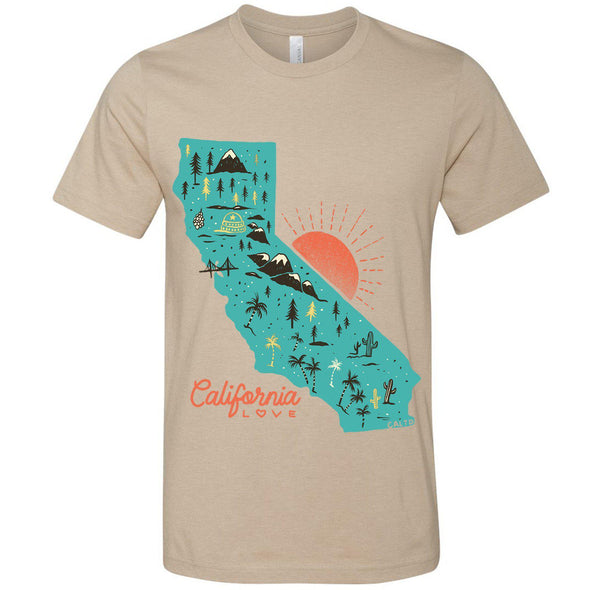 Map CA Love Tee-CA LIMITED