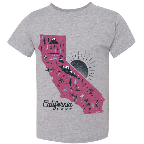 Map CA Love Toddlers Tee-CA LIMITED