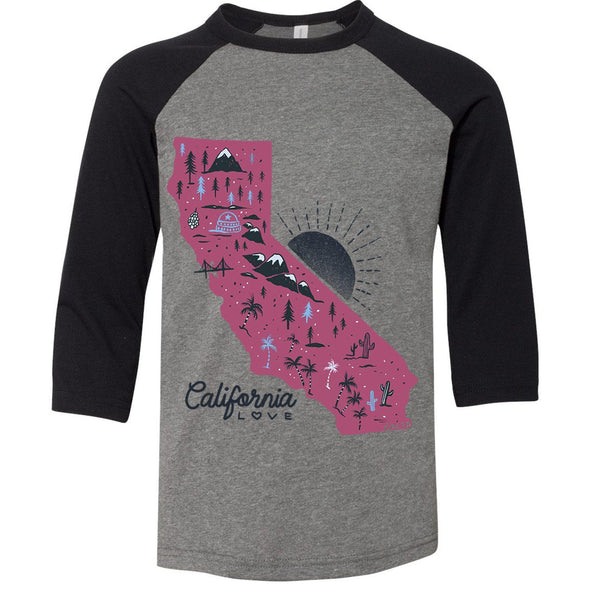 Map CA Love Youth Baseball Tee-CA LIMITED