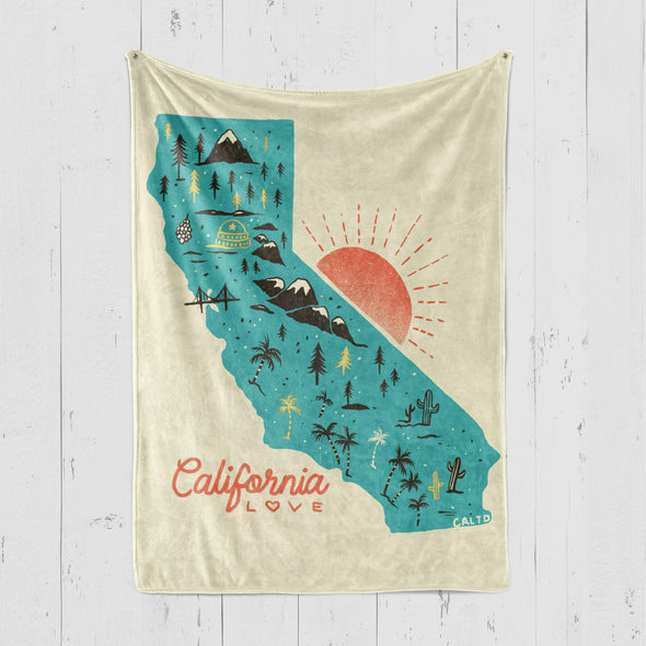 Map Ca Love Blanket-CA LIMITED