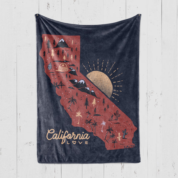 Map Ca Love Blanket-CA LIMITED