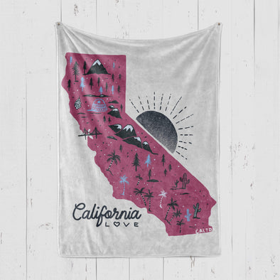 Map Ca Love Blanket-CA LIMITED