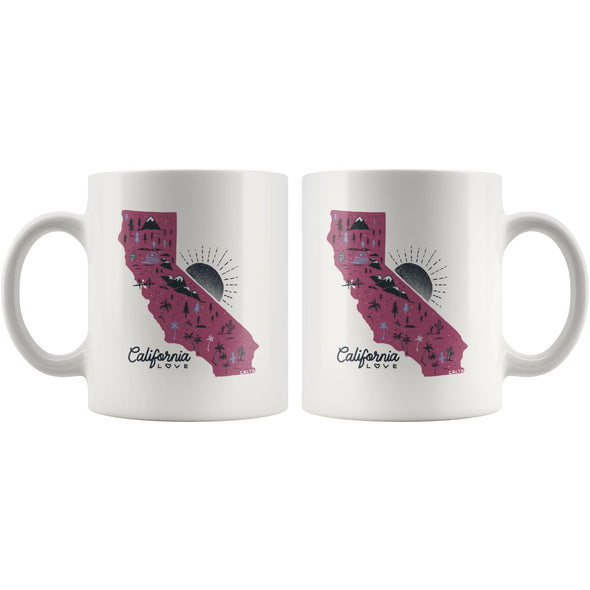 Map Ca Love Purple Mug-CA LIMITED