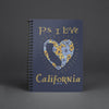 P.S. I Love California Navy Spiral Notebook-CA LIMITED