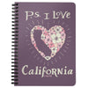 P.S. I Love California Plum Spiral Notebook-CA LIMITED