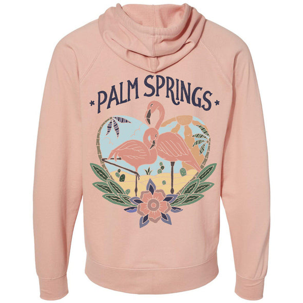 Palm Springs Raglan Zipper Hoodie-CA LIMITED